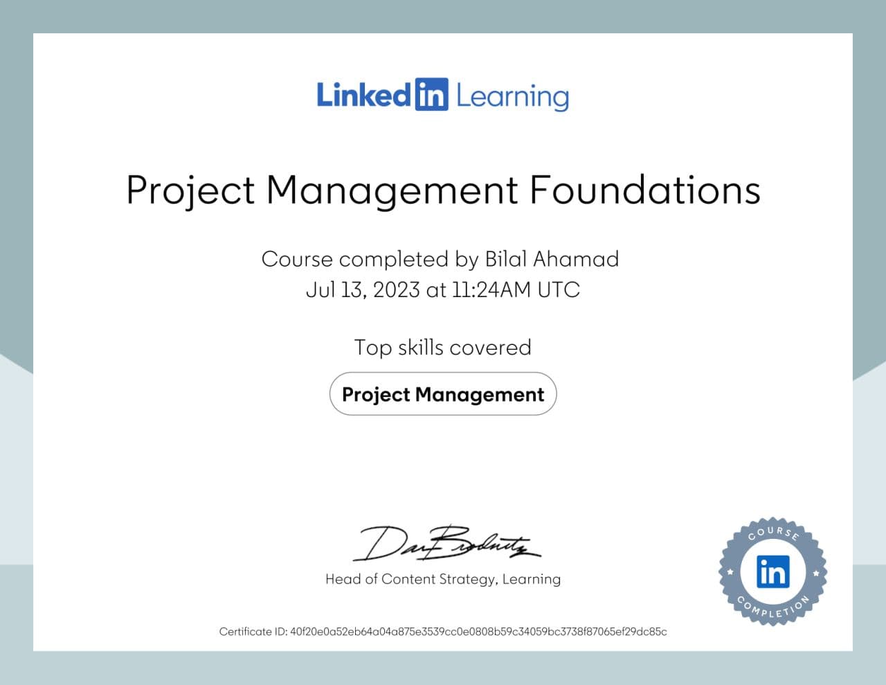 Project Management Foundations